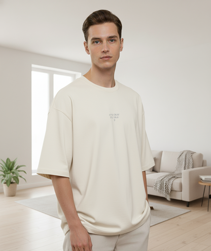 Heavyweight Mental Health Tee | "It's Okay to Talk" 260 GSM Terry Knit